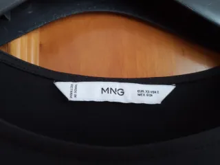 Vestido negro Mango drapeado