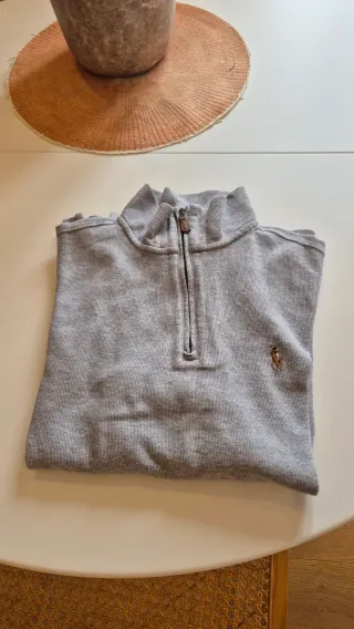 Polo Ralph Lauren Jersey Gris Cremallera XS