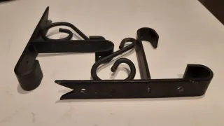 Barra de cortina metálica negra. NO ENVIO.