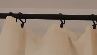 Barra de cortina metálica negra. NO ENVIO.