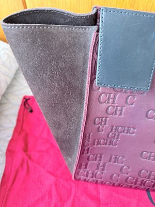 Bolso Carolina Herrera Vendome Marrón/Burdeos