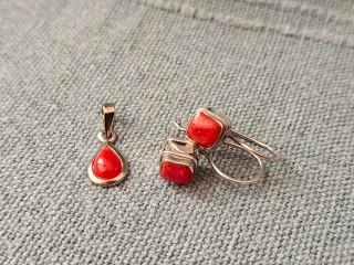 Pendientes, colgante plata y piesra