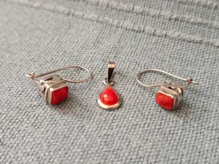 Pendientes, colgante plata y piesra