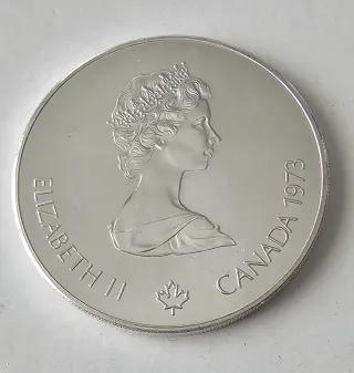 Canada 5 Dollari 1973, Argento