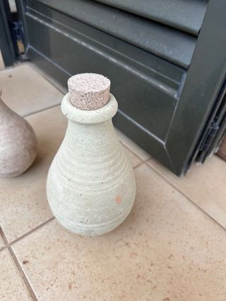 Set di 2 vasi in ceramica con tappo in sughero