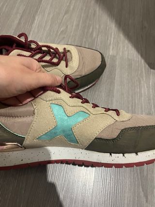 Zapatillas Munich Talla 41 Beige/Verde Oliva