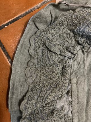 Copri sedie in Lino Puro Verde che moi 100% Italia