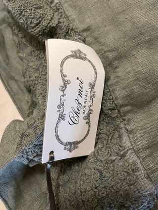 Copri sedie in Lino Puro Verde che moi 100% Italia