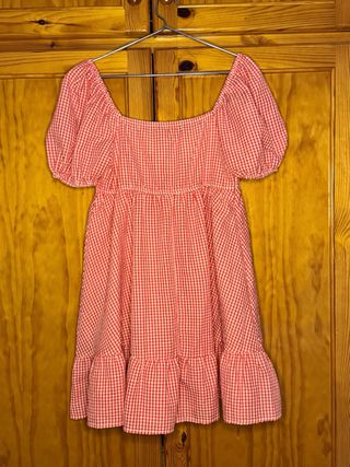 Vestido cuadros de mujer