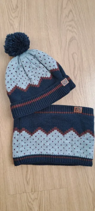 Conjunto gorro y cuello infantil