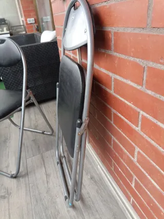 Set di 2 sedie pieghevoli in metallo