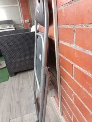 Set di 2 sedie pieghevoli in metallo