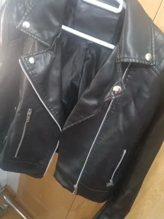 Cazadora Biker Negra