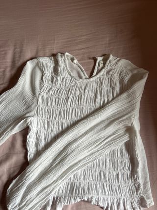 Blusa blanca manga larga