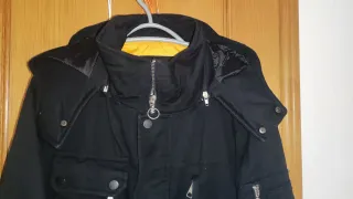 Parka Abrigo Zara Negra Talla L