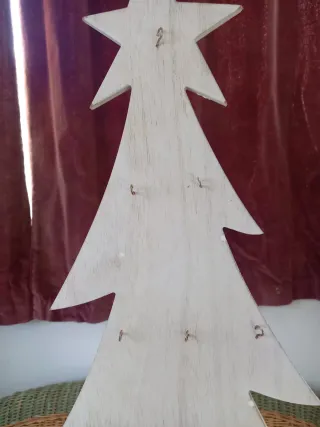 Sagoma Albero Natale Legno Bianco