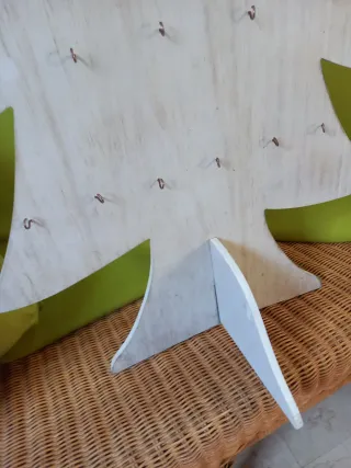 Sagoma Albero Natale Legno Bianco