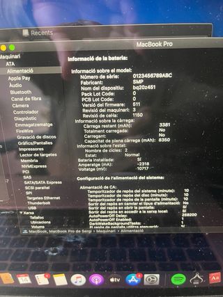 MacBook Pro 15 Retina A1398 Mid 2012 bateria nueva