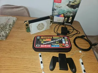 Nintendo Switch OLED edición Zelda + 3 juegos +