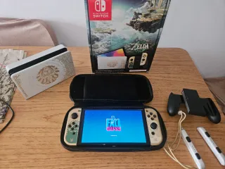 Nintendo Switch OLED edición Zelda + 3 juegos +