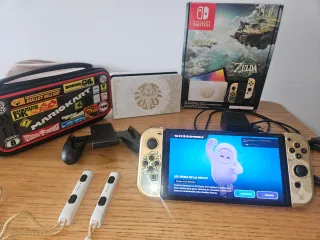 Nintendo Switch OLED edición Zelda + 3 juegos +