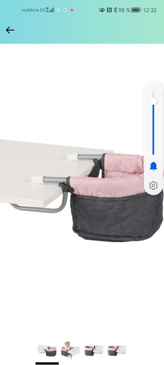 Trona para muñeca bebé rosa