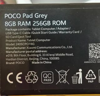 Tablet POCO Pad 12.1 Nero