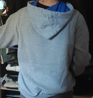 Sudadera Adidas Gris y Azul