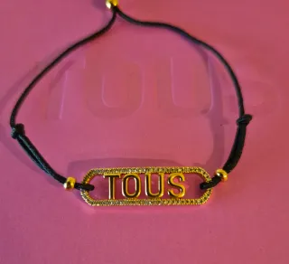 Pulsera Tous Negra y Dorada