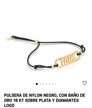 Pulsera Tous Negra y Dorada