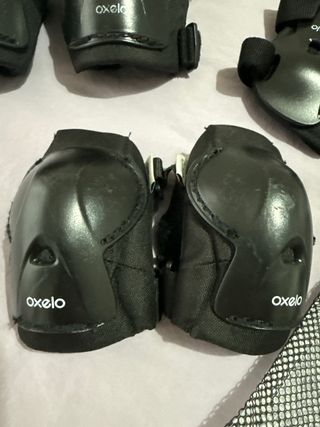 Set Protecciones Oxelo Skate Negro 2XS