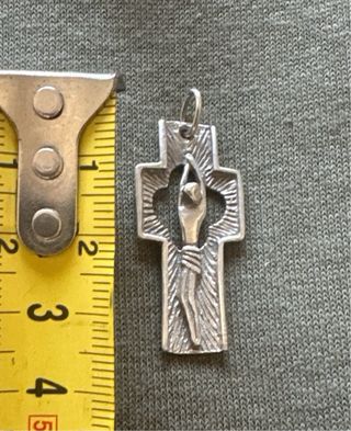 Colgante Cristo Cruz Plata Religioso Raro
