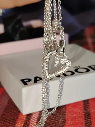 Collana Pandora Cuore Originale Argento 925