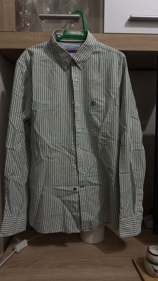Camisa El Ganso Rayas Verde y Blanca