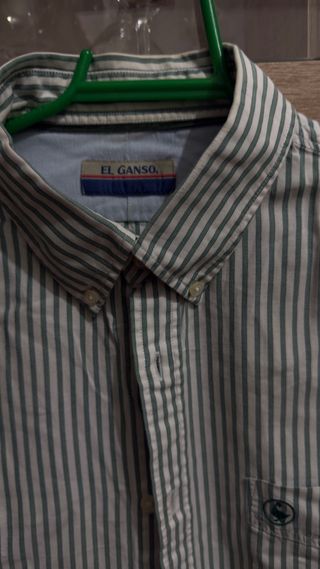 Camisa El Ganso Rayas Verde y Blanca