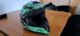 Casco Motocross Downhill Niño Verde
