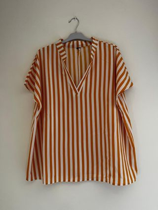 SHEIN Talla L | Blusa Kaftan Oversize Rayas Nueva