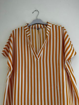 SHEIN Talla L | Blusa Kaftan Oversize Rayas Nueva