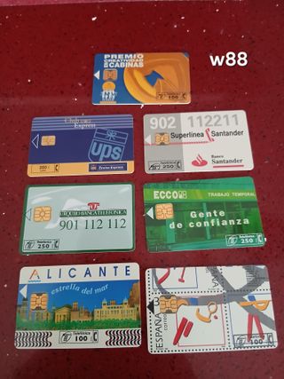 7 Carte Telefoniche Spagna Collezione