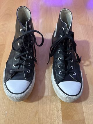 Zapatillas Converse Negras Piel Mujer/Hombre