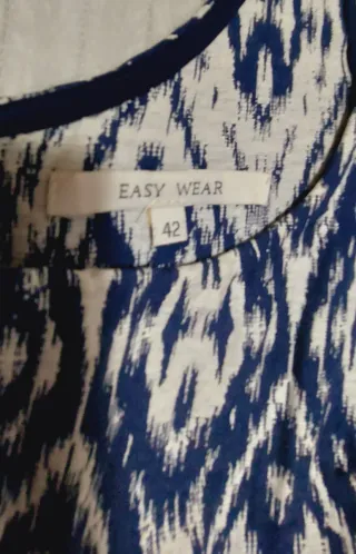 Vestido t.42 azul y blanco