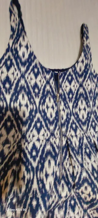 Vestido t.42 azul y blanco