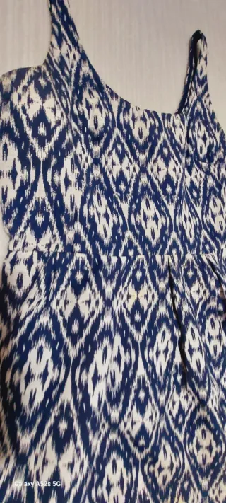 Vestido t.42 azul y blanco