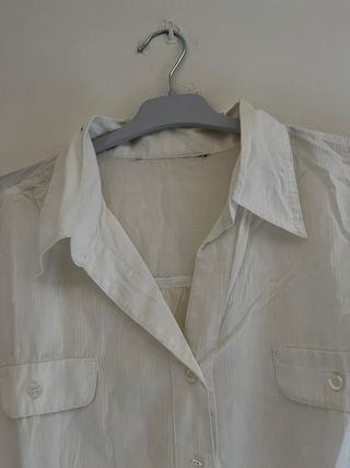 Blusa Camisera Precchio Blanca Talla M