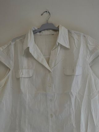 Blusa Camisera Precchio Blanca Talla M