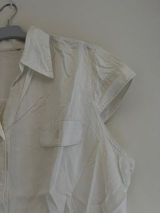 Blusa Camisera Precchio Blanca Talla M