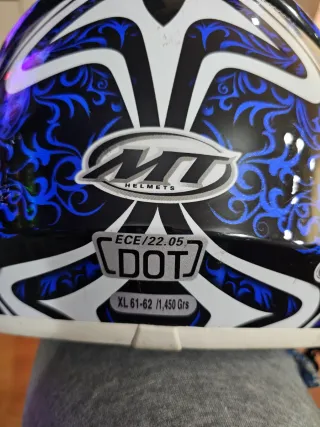 Casco Motocross MT Diseño Azul/Negro