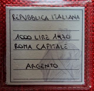 1000 Lire Roma Capitale 1970 sigillata