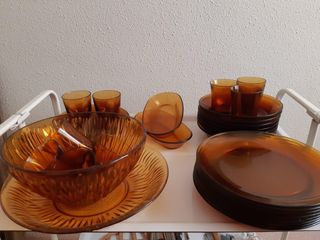 Set di stoviglie Duralex Marrone Cristallo