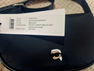 Bolso Karl Lagerfeld Ikon Nylon CB Pouch Negro